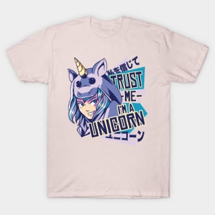 Trust Me I'm a Unicorn Kawaii Anime Manga Art T-Shirt